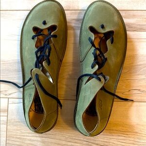 Loints of Holland Green Lace-Up Shoes Mary Jane